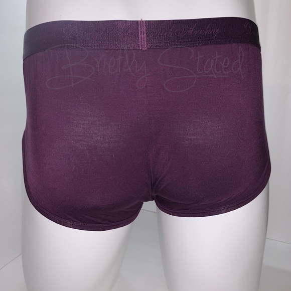 David Archy Micro Modal Briefs - Wine (L) - Picture 4 of 7